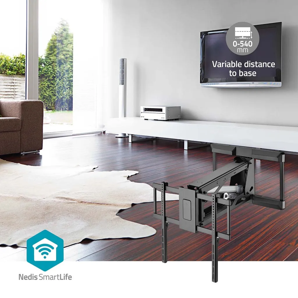 Support TV Mural Motorisé Nedis 37-75 Pouces avec Télécommande en Acier - 3