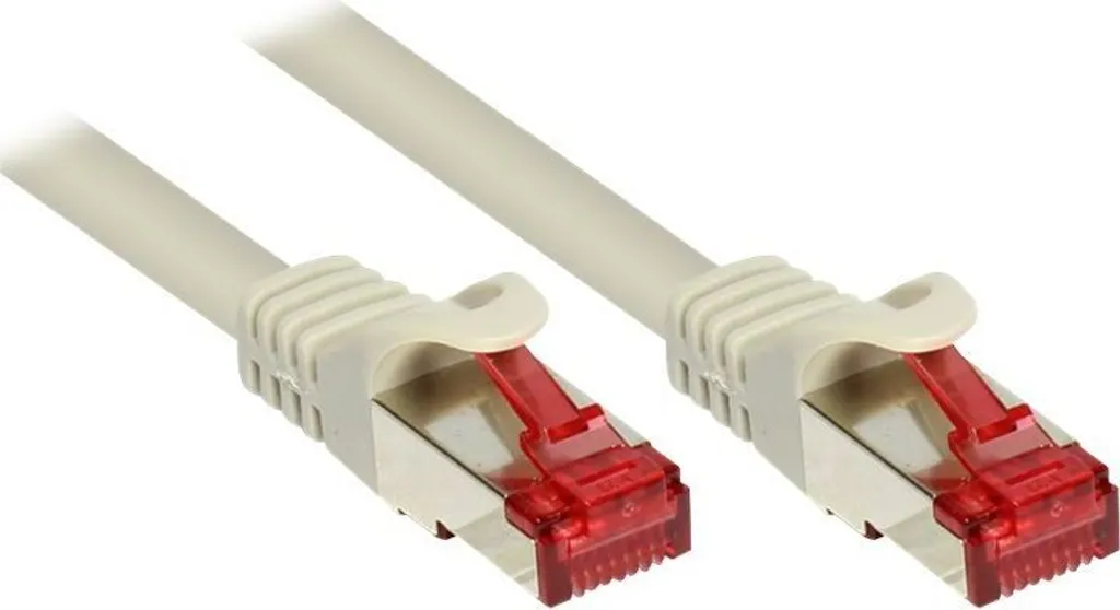 Cordon de brassage Cat 6 S/FTP 1,5m gris pour réseau local et fibre haut débit