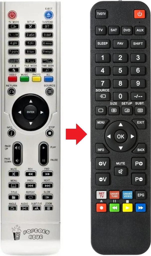 Fernbedienung geeignet für POPCORN HOUR A-300 | A300 | A410