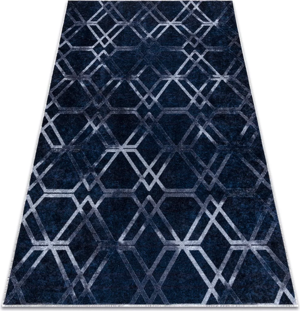 Tapis de lavage MIRO 51805.802 Géométrique Bleu en 160x220 cm