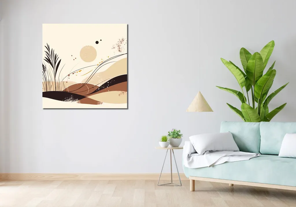 Quadro 90x90 Gli ultimi raggi del sole | Dipinto a Mano su Tela - 2