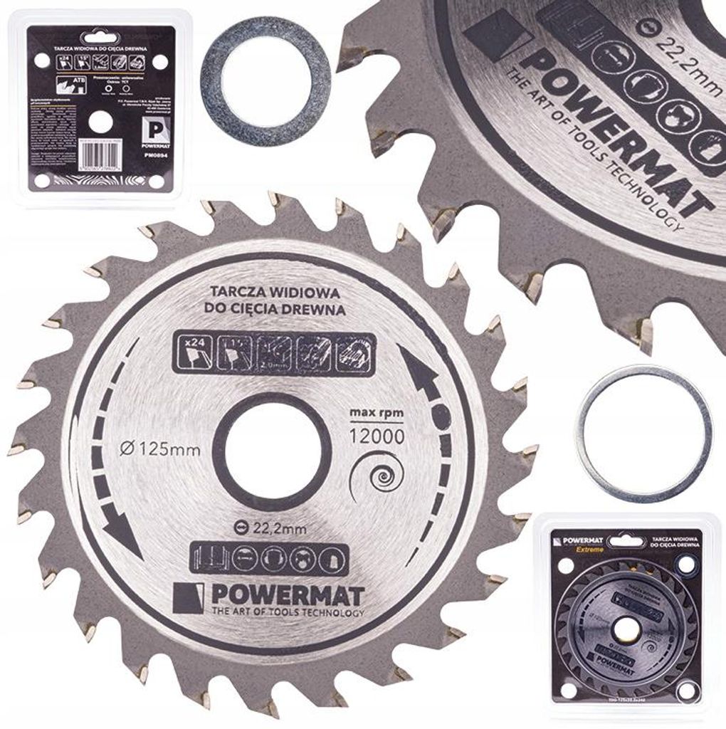 Rezný kotúč na drevo 125 mm Pílový kotúč Kotúčová píla 24 Obrázok produktu 