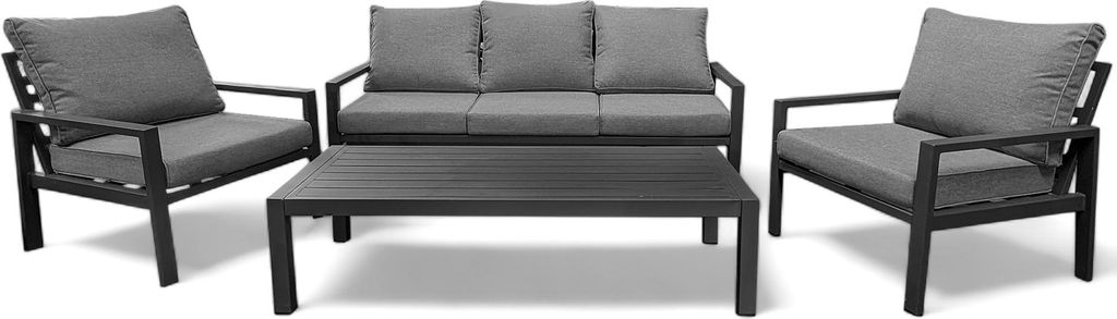 osoltus Alu Lounge Gartenmöbel Outdoor Set Haugesund 3er Produktbild 