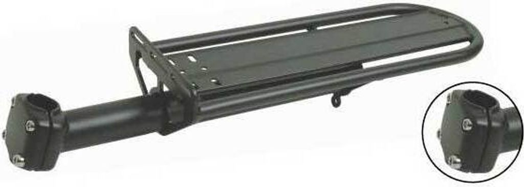 Massi Carrier Cm-01 Aluminium Adjustable Gepäckträger Schwarz Schwarz One Size