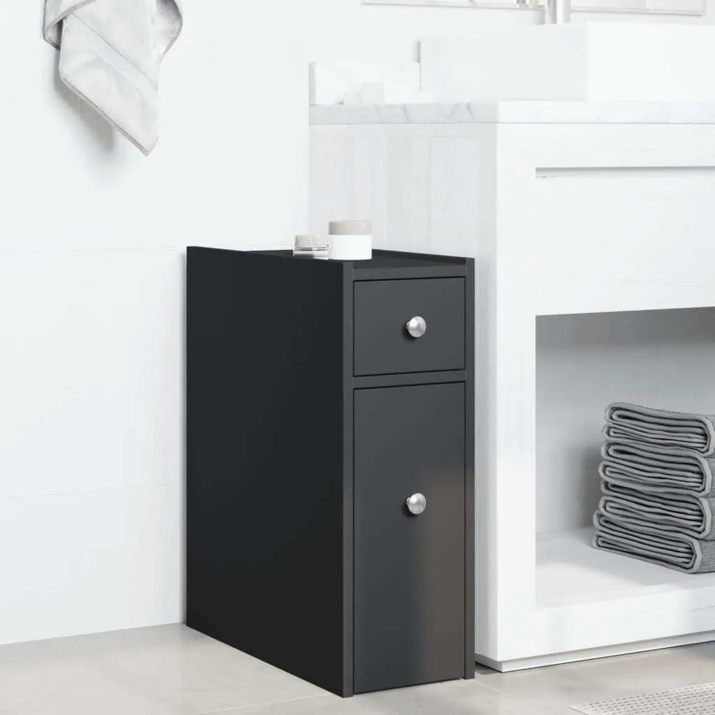 OFFERTA SYFAX™: Armadietto Bagno Stretto Nero Salvaspazio a Prezzo Shock - 3