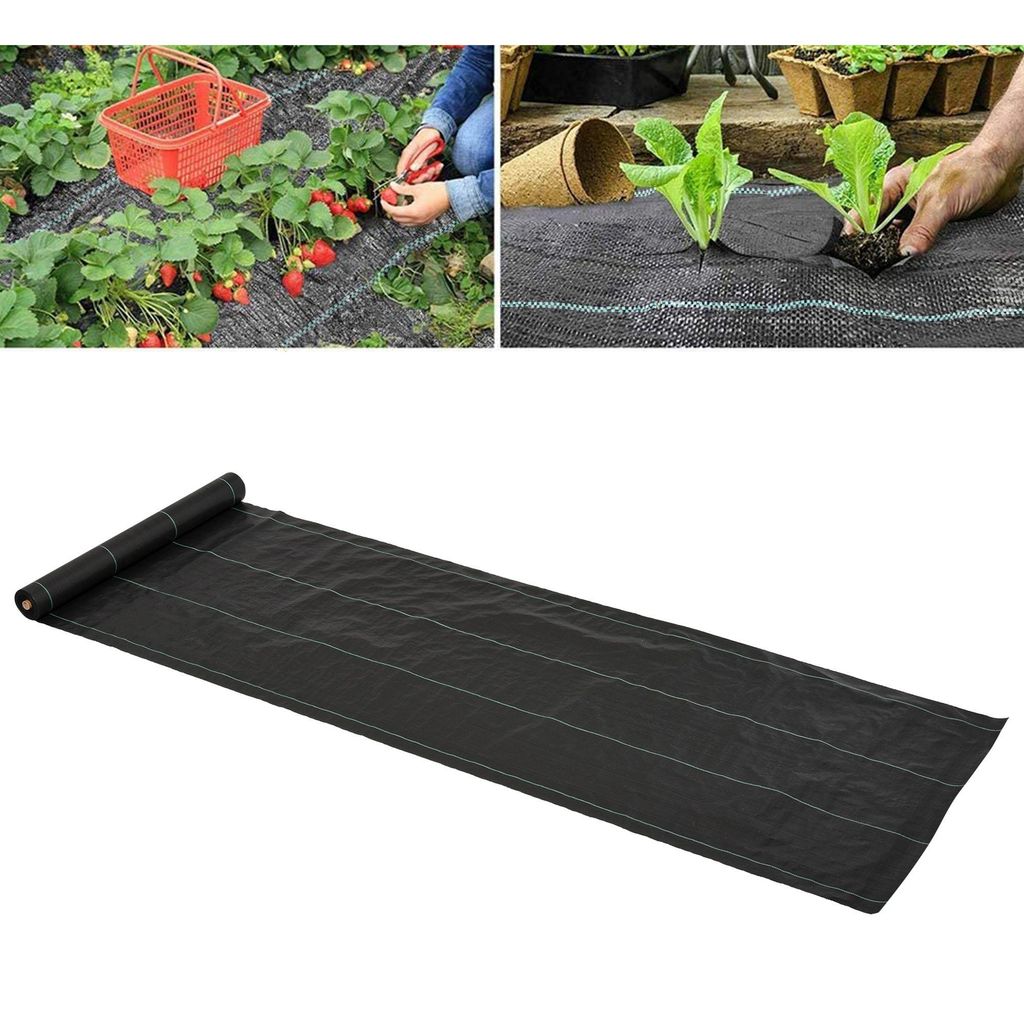 1 m x 50 m Unkrautvlies - Unkrautschutzgewebe - hochfestes Unkrautvlies - 100 g/m² - geeignet für Terrassen und Gärten als Bodenabdeckung -Schwarz