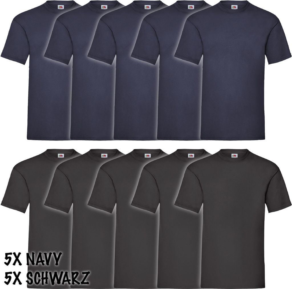 10er Pack Fruit of the Loom Heavy T-Shirt, Farbe:10er Produktbild 