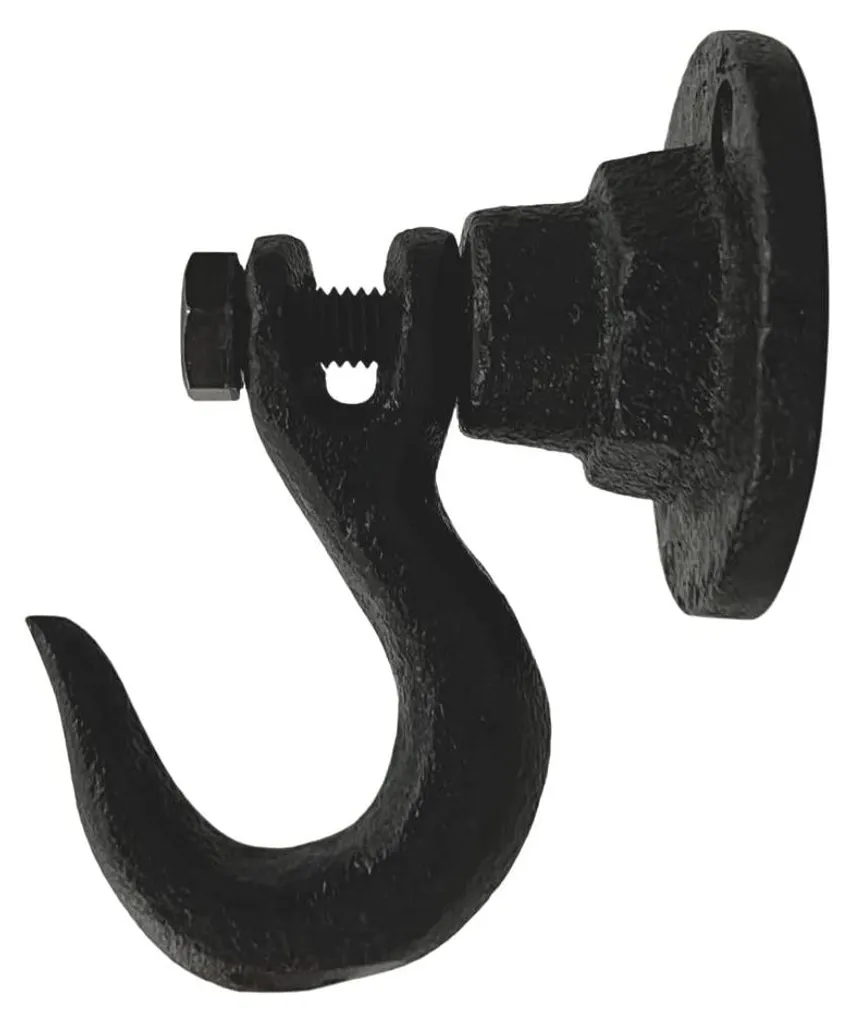 Patère rétro en fonte noire de style antique pour entrée - Modèle L01