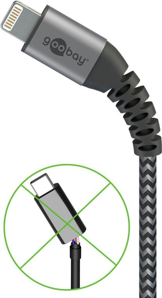 Goobay 49267, 0,5 m, USB A, Lightning, Männlich, Produktbild 