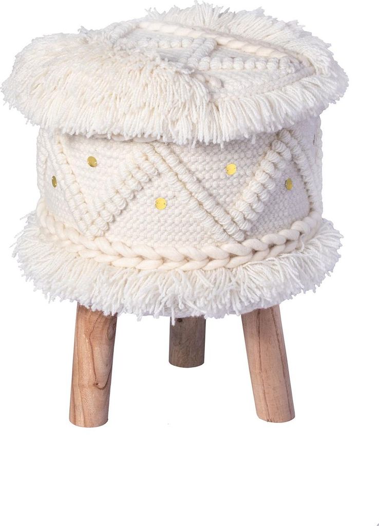 Hocker Bohist 500 Creme