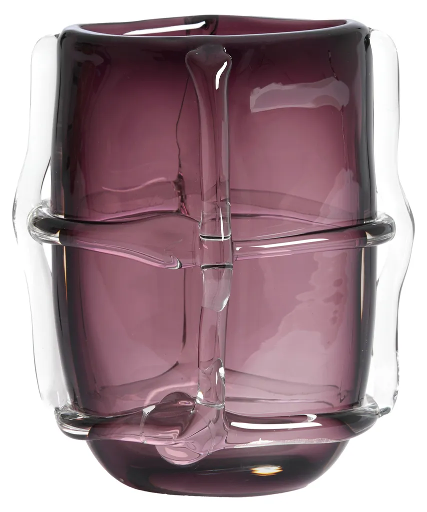 Vase LATERZA en verre ambre 35 cm : sublimez vos fleurs sans encombre