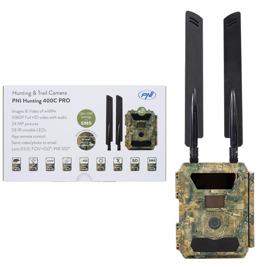 PNI Hunting 400C PRO 24MP Jagdkamera mit 4G LTE Internet, Produktbild 