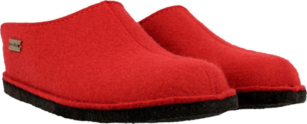 HAFLINGER Flair Smily Pantoffeln 100% reiner Wollfilz, Eingearbeitetes Fußbett, Filzsohle mit Latexbeschichtung