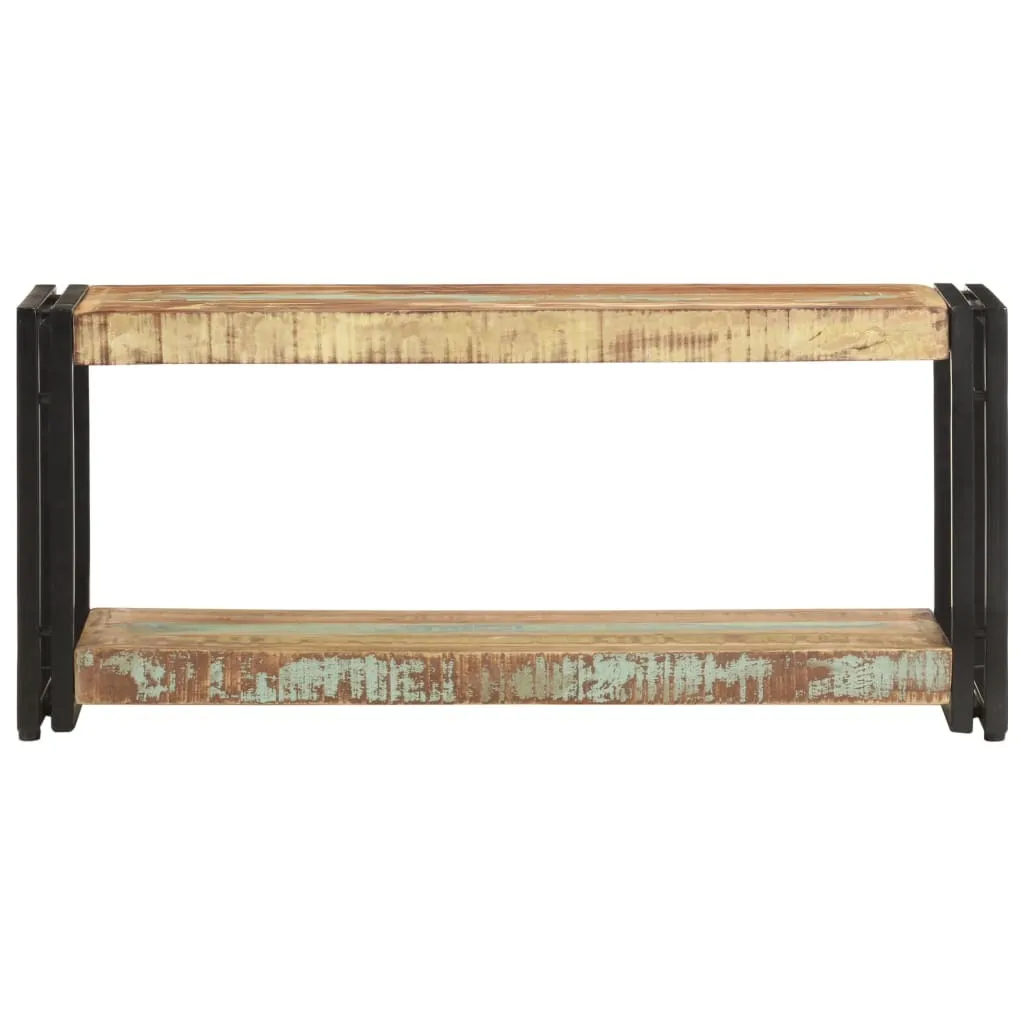 Meuble TV en Bois Massif de Récupération 90 cm - Support Écran Vintage