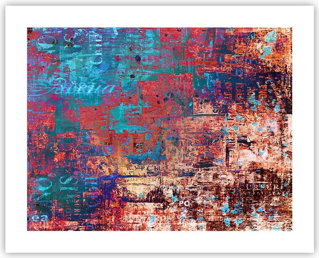 Poster - Poster ohne Rahmen - Graffiti modern - 50x40 cm - Wand Bild - Wanddeko - Wandbilder - Kunstposter - Wandposter - Bilder - Kunstdruck - Wan...