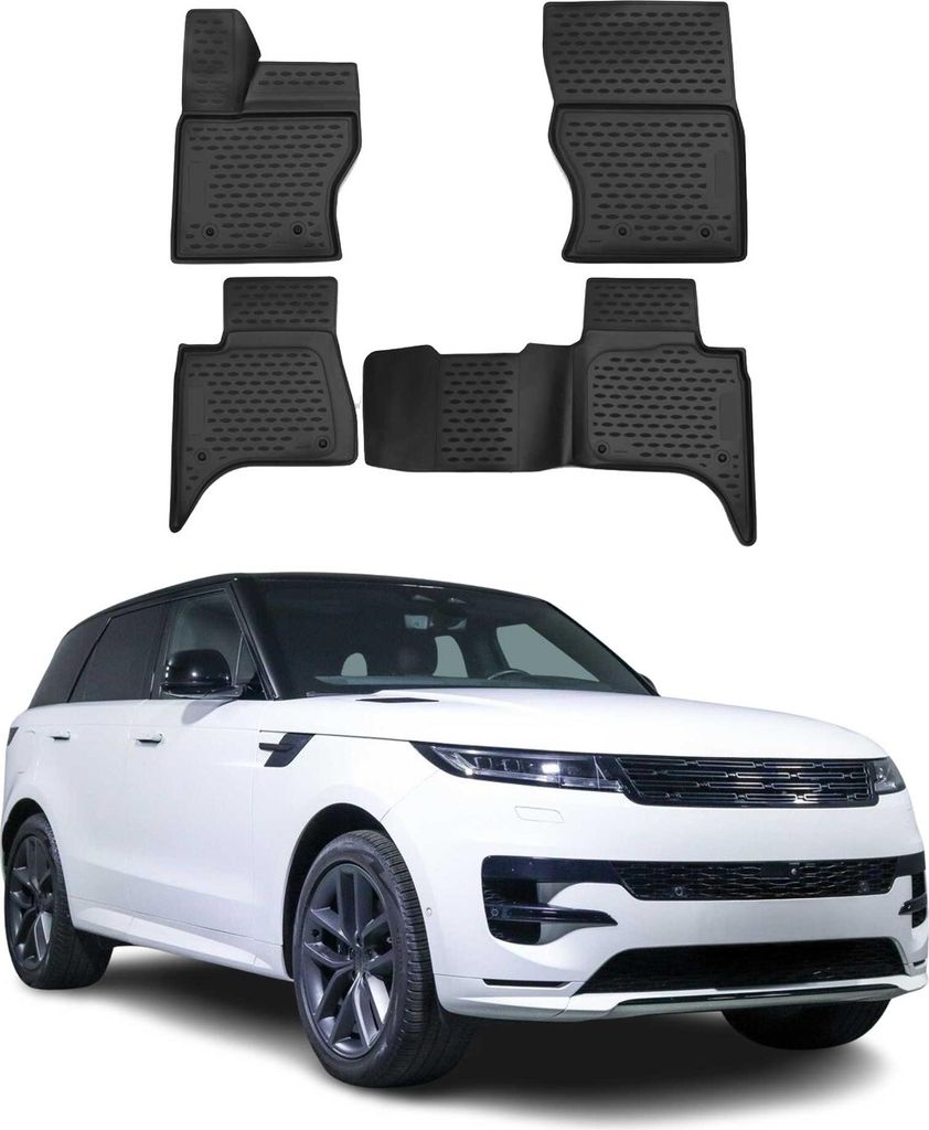 OMAC Gummimatten Fußmatte für Land Rover Range Rover LW 2013-2021 TPE Schwarz 4x