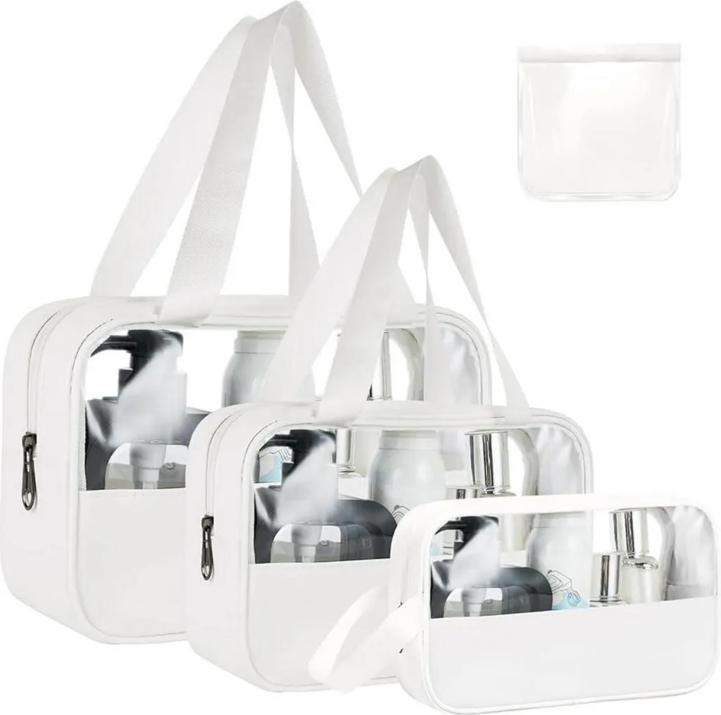 Vanity case souple transparent - Pochette de toilette imperméable XL