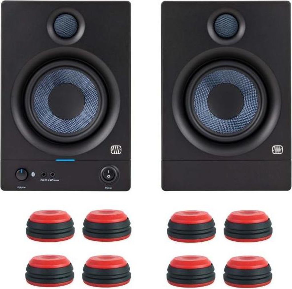 Presonus Eris 5BT Boxen 2nd Gen mit Boxe-Füße rot