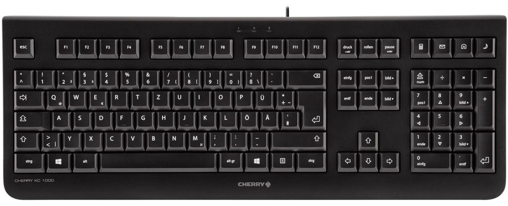 Cherry KC 1000, USB, PC/server, Büro, Schwarz, 1.8 m, USB Produktbild 