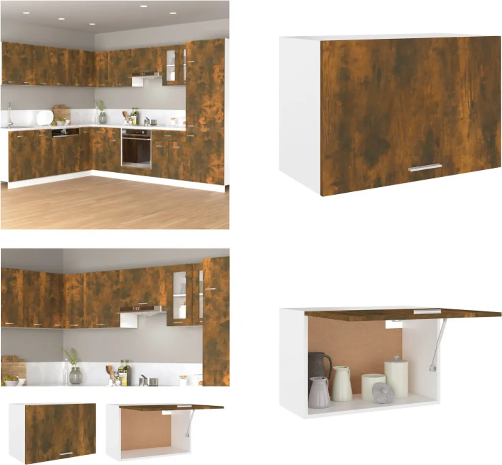 vidaXL Mobiletto a Muro Rovere Fumé 60x31x40 cm - Casa e Cucina