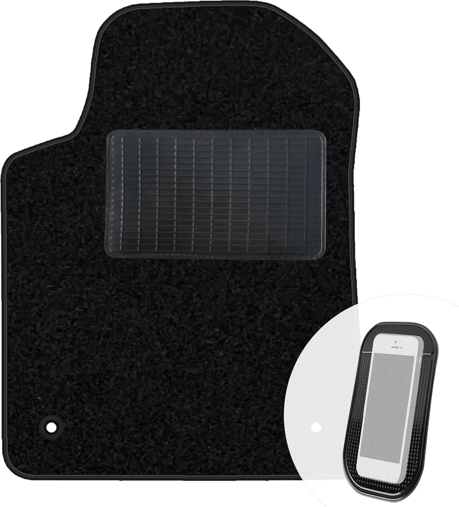 moto-MOLTICO tappetino conducente auto velours lato conducente tappetini auto nero tappetino conducente 1 pezzo adatto per Alfa Romeo Giuletta 2010-2020