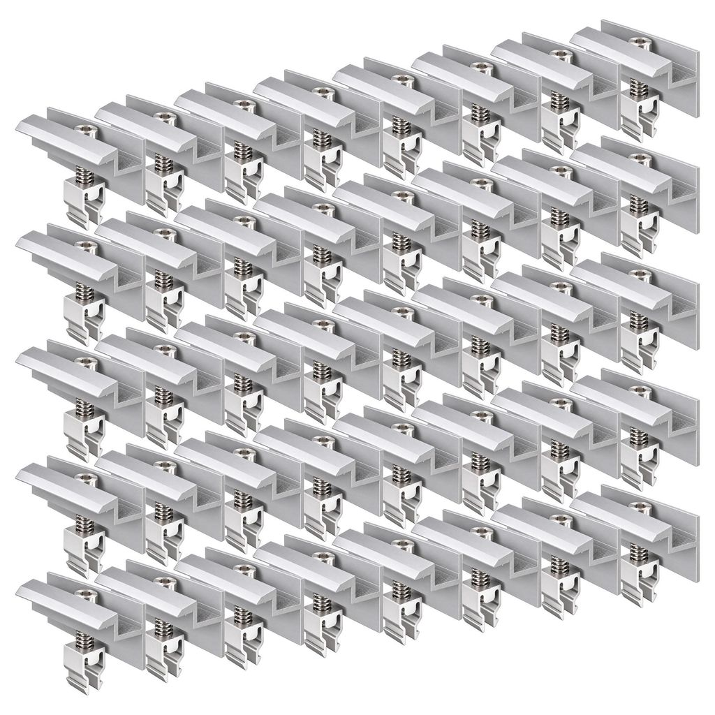 100x Endklemme Klickfix Silber 30-40mm Solarmodul Halterung Produktbild 