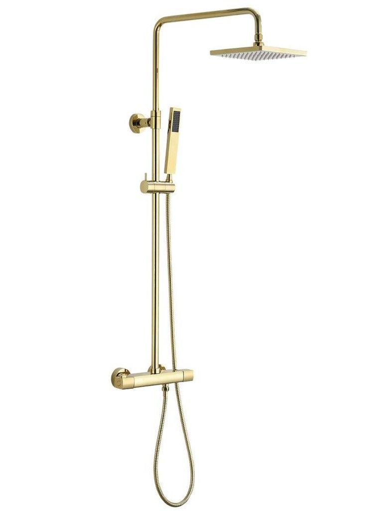 Sapho Duschsäule mit Thermostat-Armatur, Gold