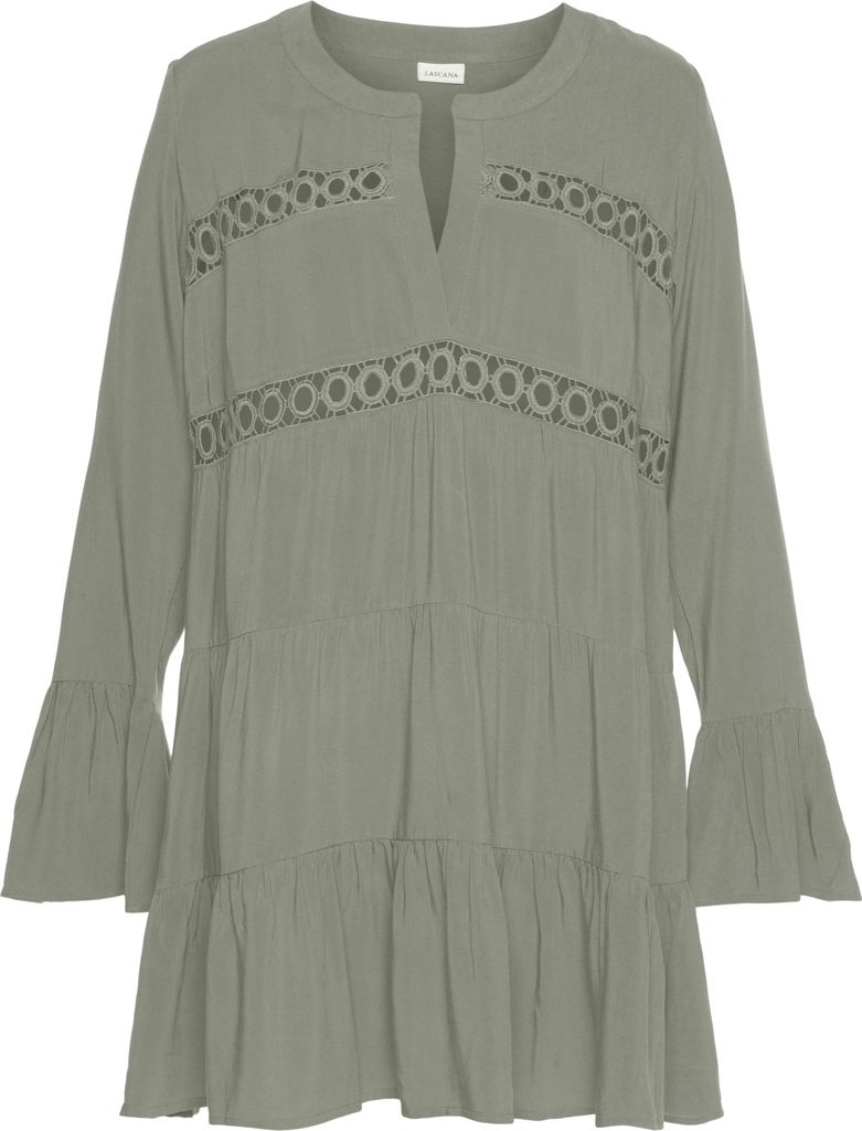 LASCANA Longbluse helles khaki Größe 40/42
