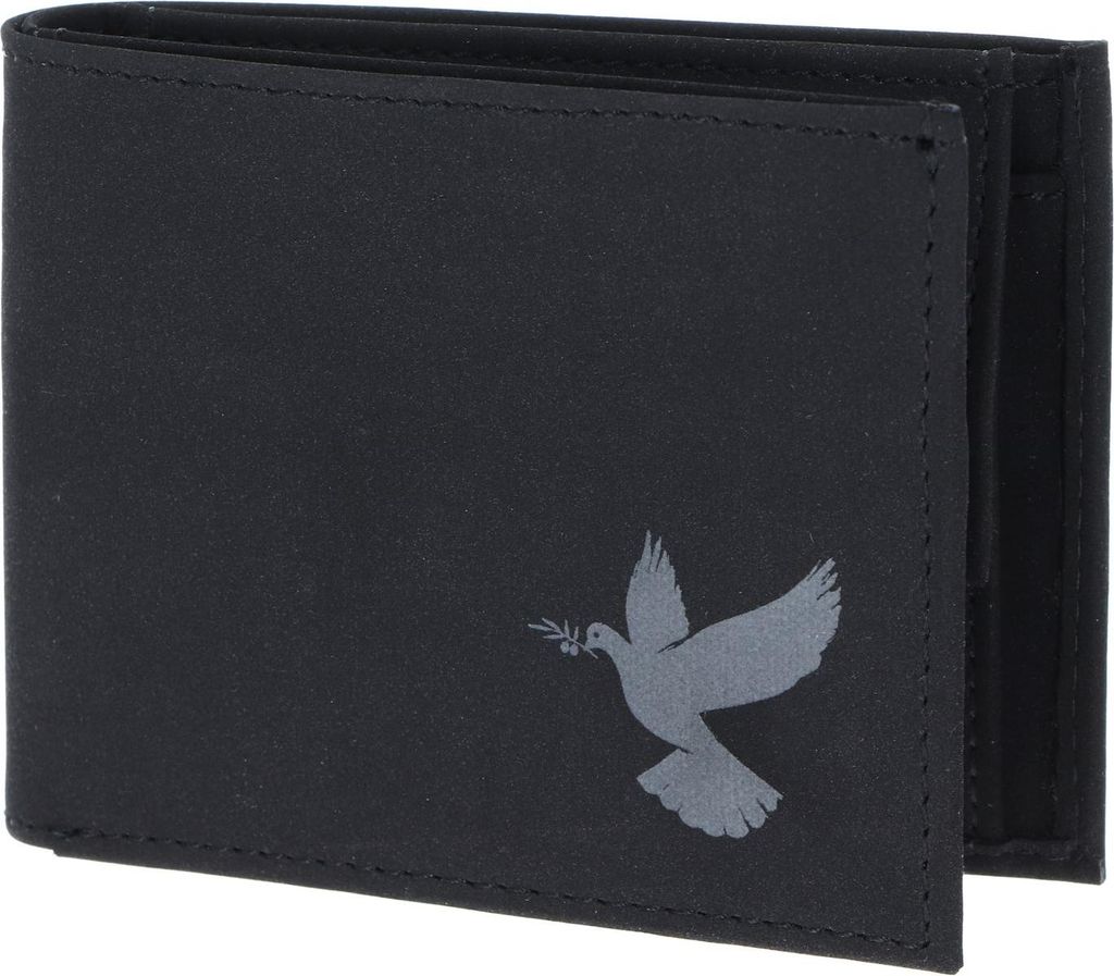 oxmox Geldbörse New Cryptan RFID Protect Pocketbörse Freedom Pigeon Print Grey Black schwarz