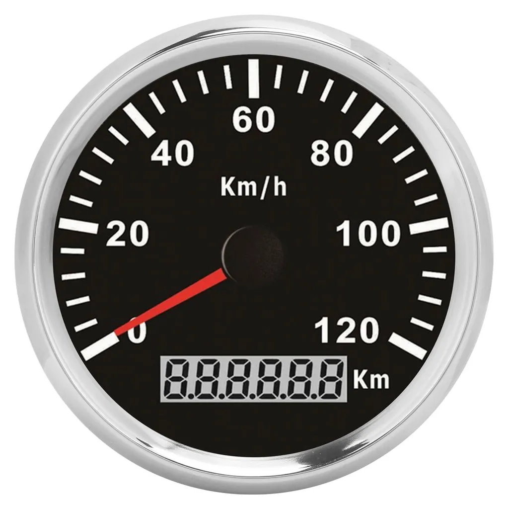 Indicateur de vitesse GPS pour bateau et yacht de 0 à 120 km/h 85mm