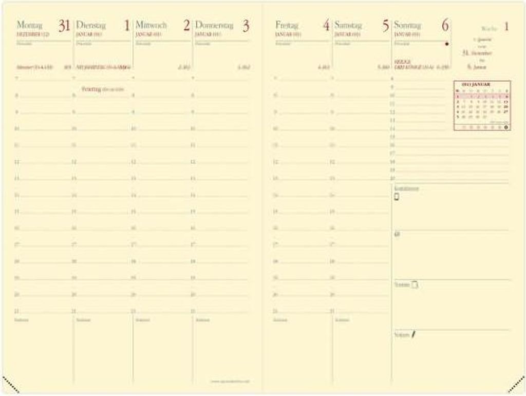 Inserto calendario aziendale Prestige bus 2025 Immagine del prodotto 