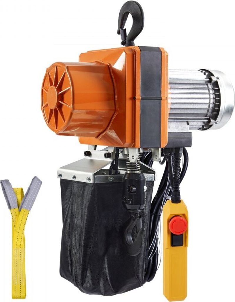 Elektrischer Kettenzug 1-phasig - Kranhebezeug 3m Hub - Seilzug 998kg - Hebezug für schwere Lasten - Industrie und Bau