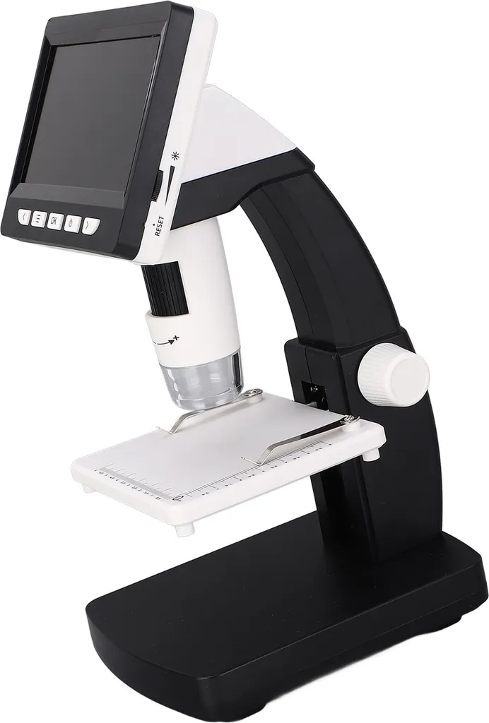 Microscope 1080p à Écran IPS 4,3'' et Éclairage 8 LED Ajustables