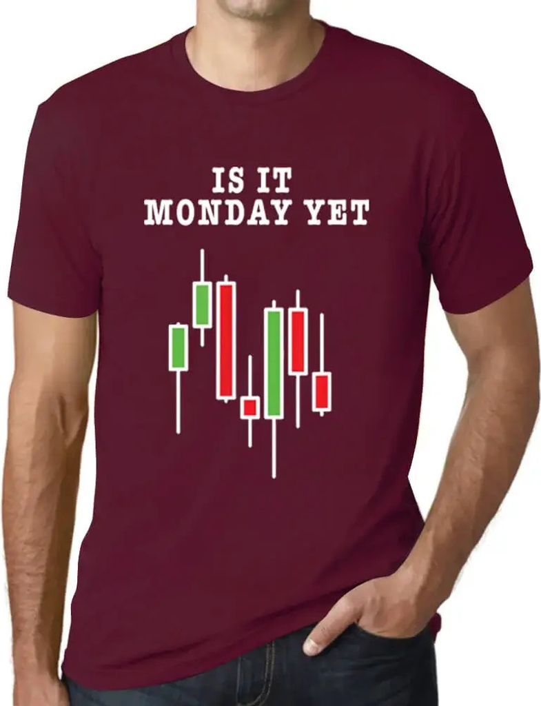 Herren Grafik T-Shirt Ist es schon Montag? Börsenhändler – Is It Monday Yet Stock Market Traders – Öko-Verantwortlich Vintage Jahrgang Kurza...