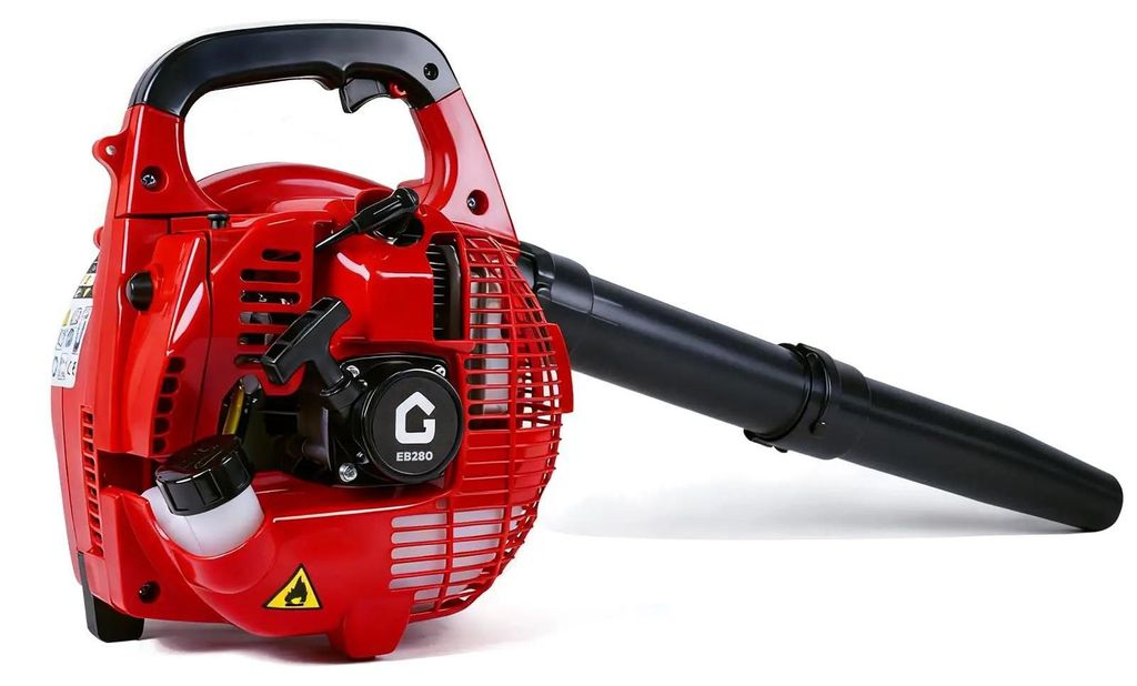 Benzin Laubbläser - Handgerät - 28 cm³ - 490 CFM - 280 mph - 1,1 PS - Schnellstart - Leicht 4,3 kg - Rot