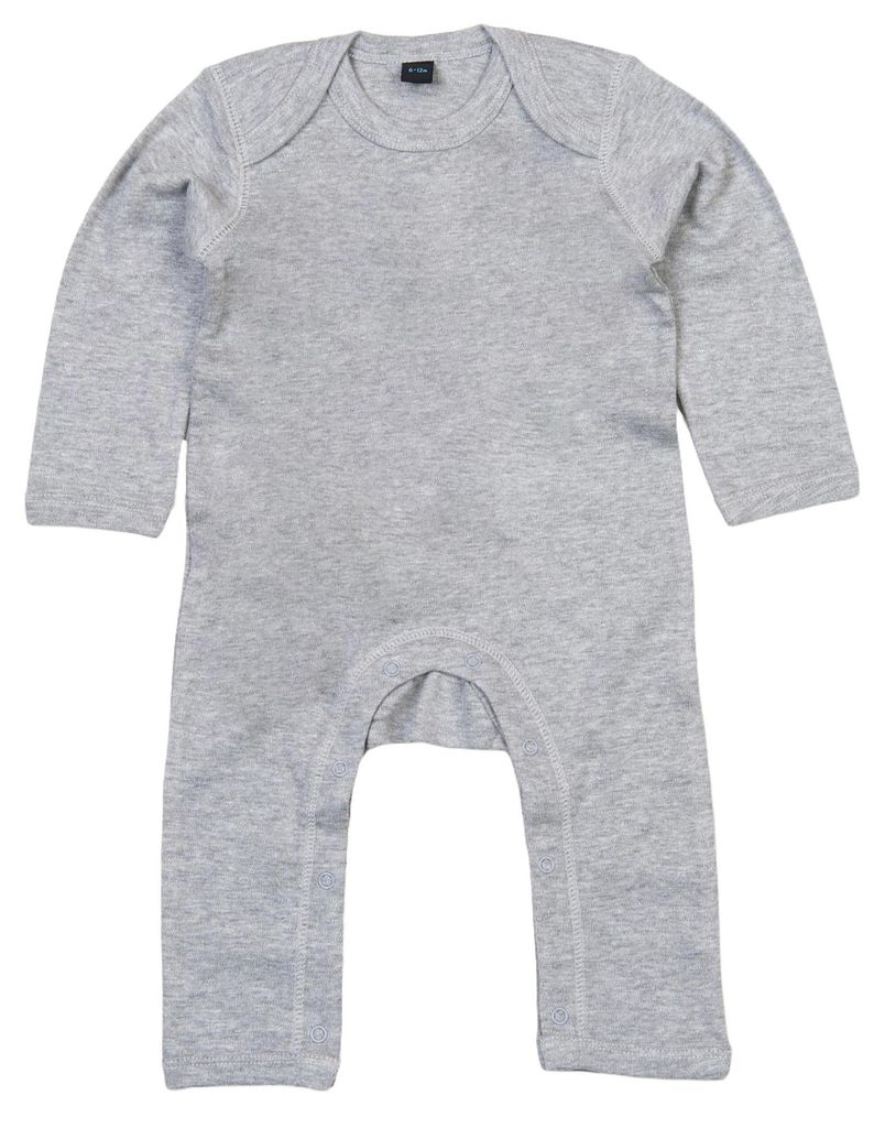 Babybugz - Strampler für Baby Langärmlig LT539 (68) (Grau meliert)