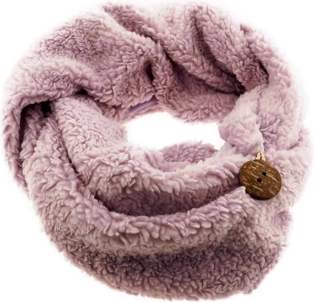 Sciarpa Avvolgente Viola con Bottone 30x190cm | Outfit Inverno Chic
