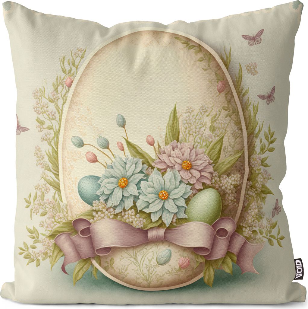 VOID Osterei Deko Blumen Kissenhülle Polyester Zierkissen Couchkissen Ostern Osterdeko Deko