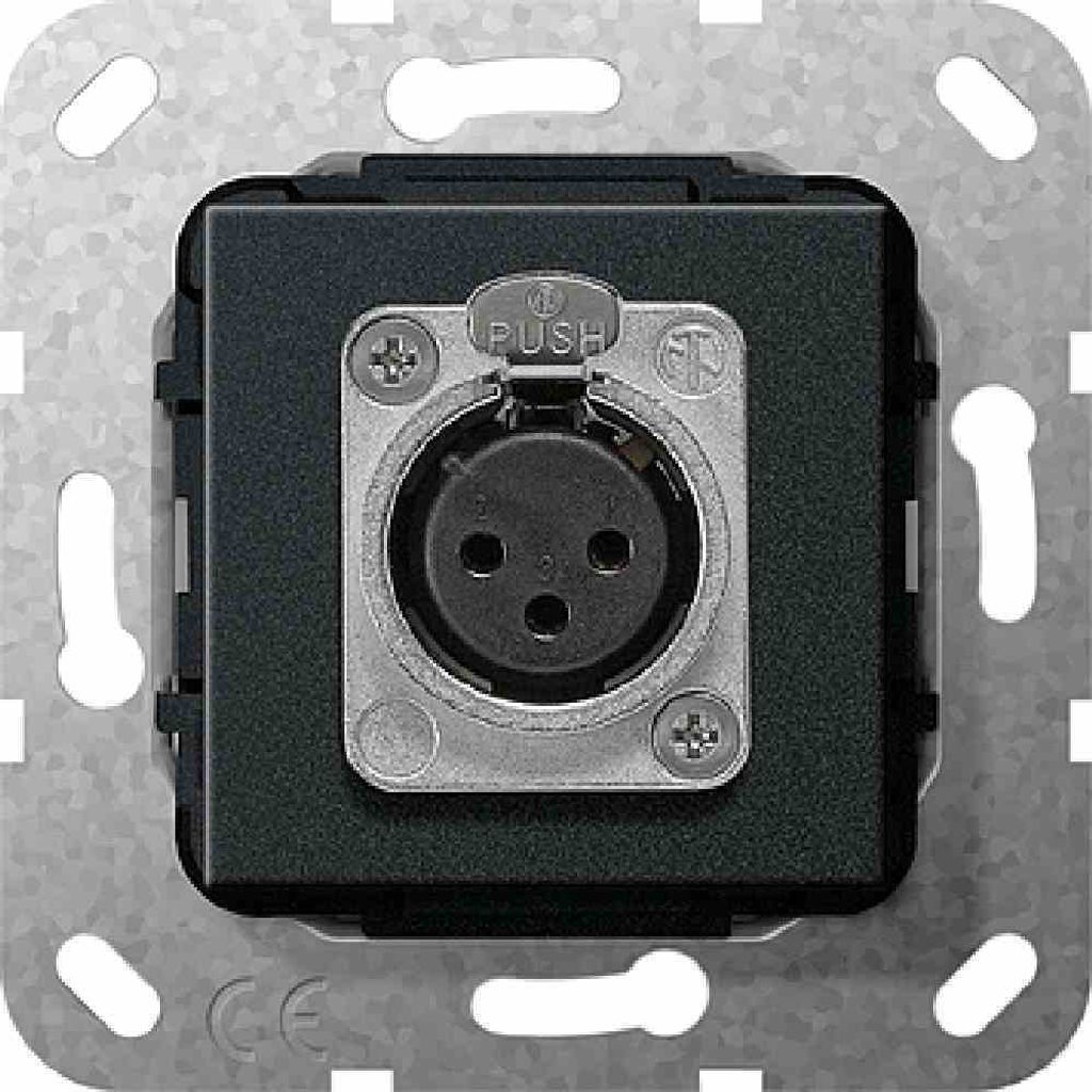 GIRA XLR Buchse D Serie Einsatz sw matt 566710 (566710)