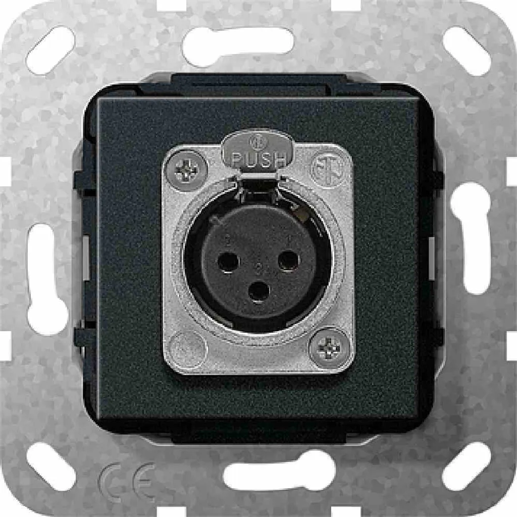 Solution audio murale XLR GIRA 566710 noir mat pour supprimer les câbles
