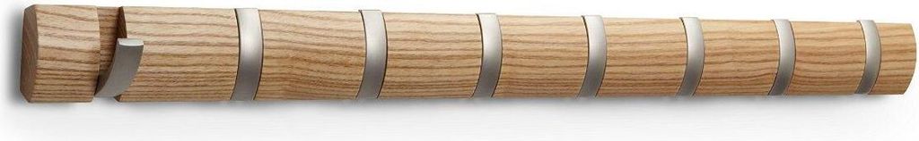 Umbra Hooks Flip Wandhaken, Aufhänger, Kleiderhaken, Kleideraufhänger, Garderobenhaken, 8 Haken, Holz, Natur, 318858390