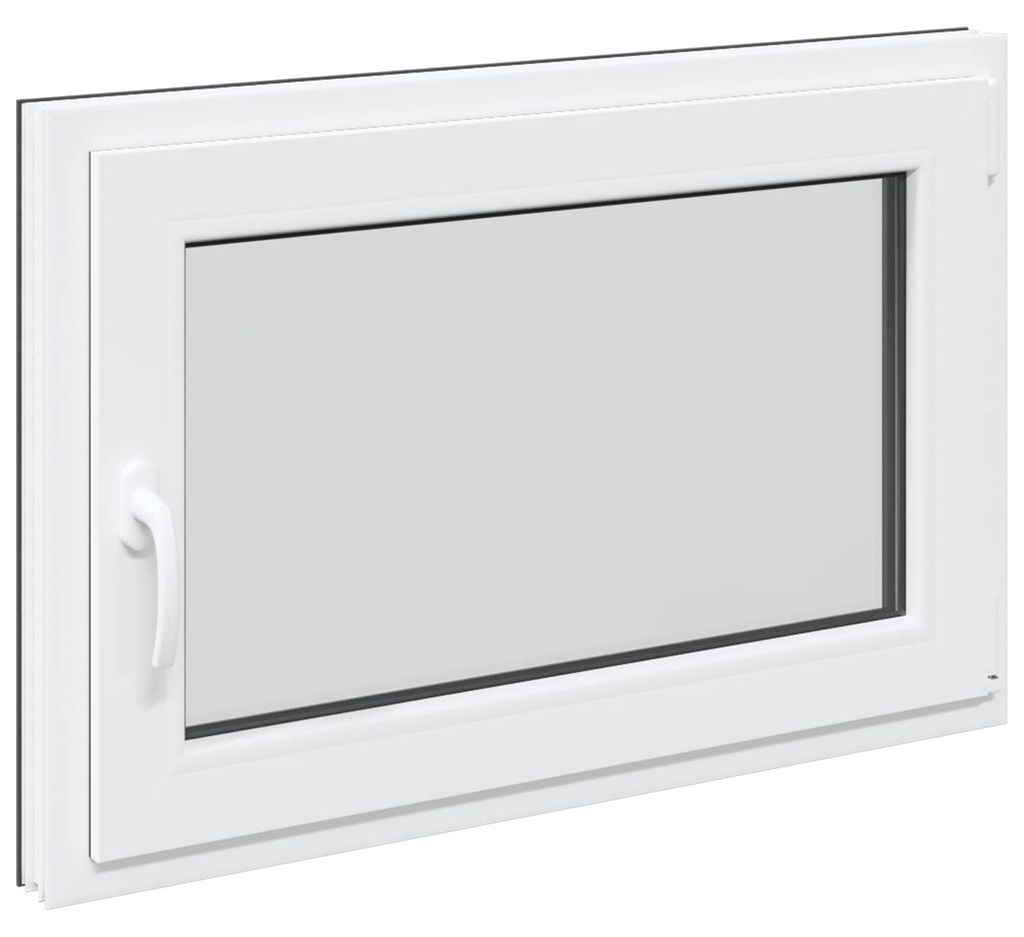 vidaXL Kellerfenster RISOR 90 x 50 cm PVC und Glas Anthrazit