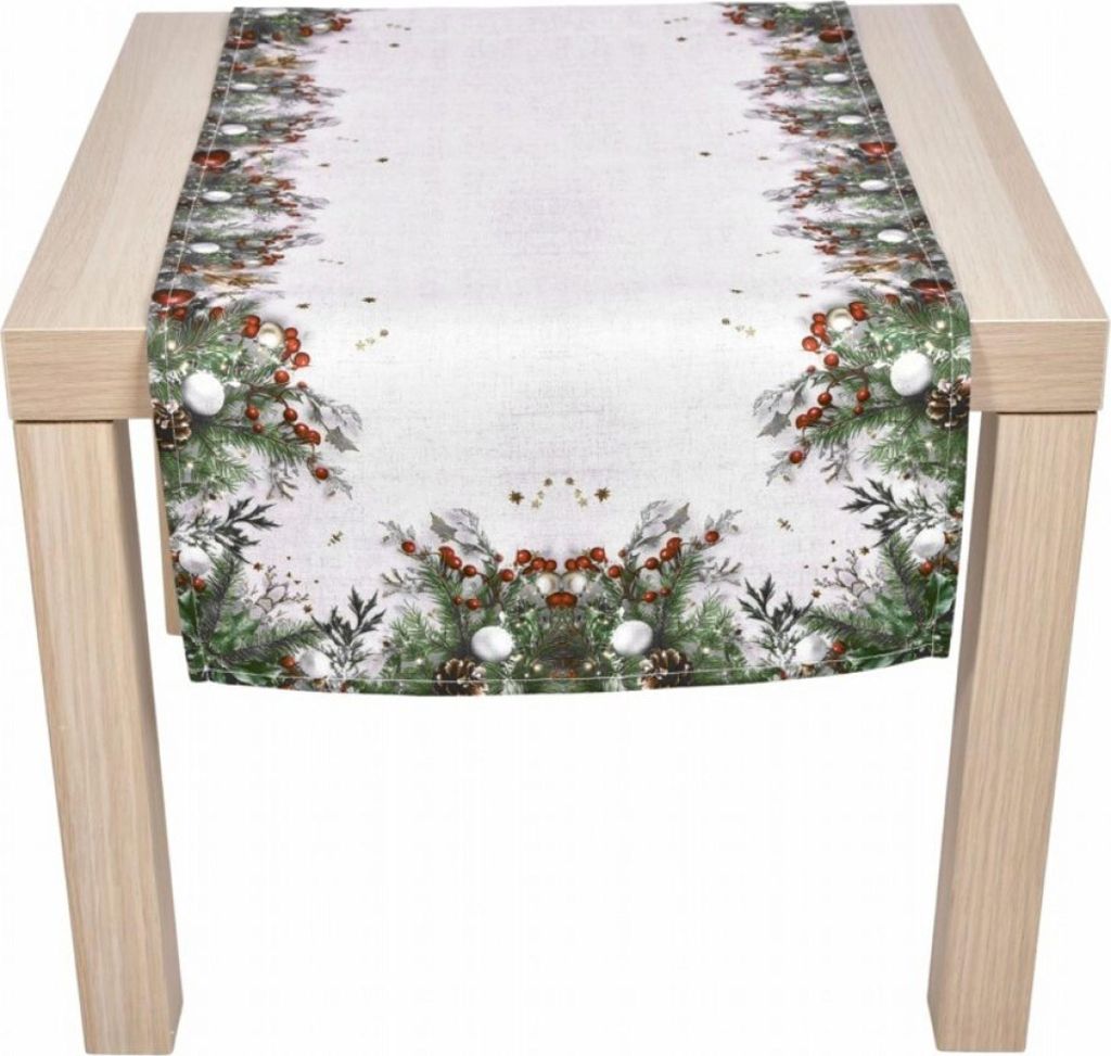 Weihnachts-Tischdecke Holly CYH6024GC 40x140 cm