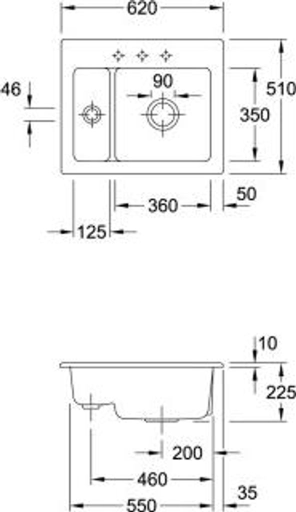 Villeroy & Boch 678002R1 EB-SP Subway 60 XM 620x510mm Produktbild 