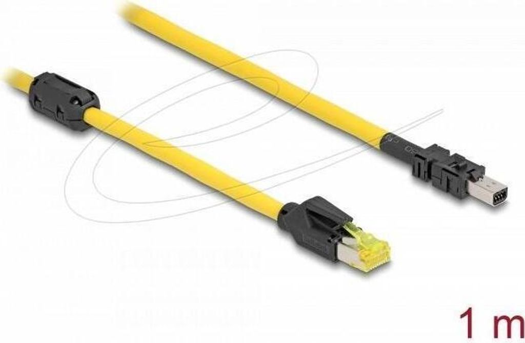 Delock Kabel RJ45 Stecker Cat.6 zu Mini I/O 8 Pin D-Form Typ 2 1 m (81250)