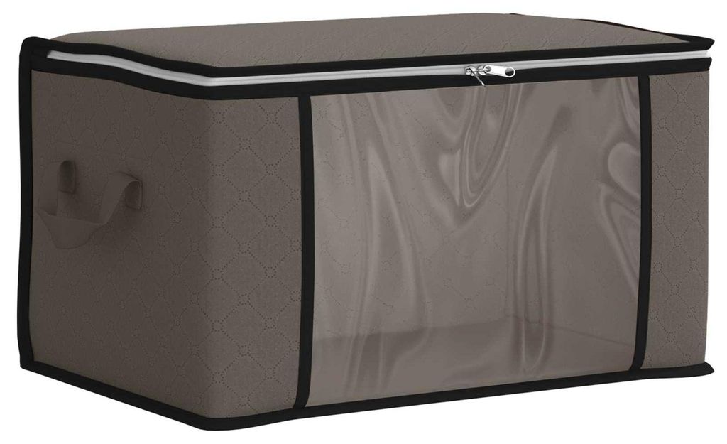 Aufbewahrungsbox mit transparentem Seitenfenster Grau