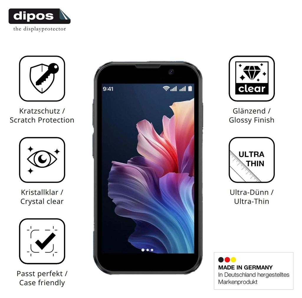 4x Schutzfolie für BLKE S 18 Pro Mini Smartphone klar Displayschutzfolie Folie Display Schutz dipos