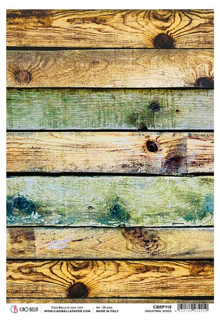 Motiv-Strohseide Modern Times "Industrial Wood", ca. 30 x Produktbild 
