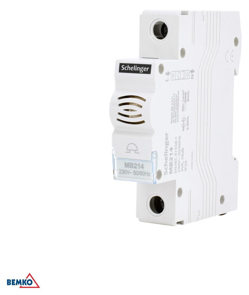 SCHELINGER deurbel, geschikt voor DIN-rail, 230 V AC Productafbeelding 