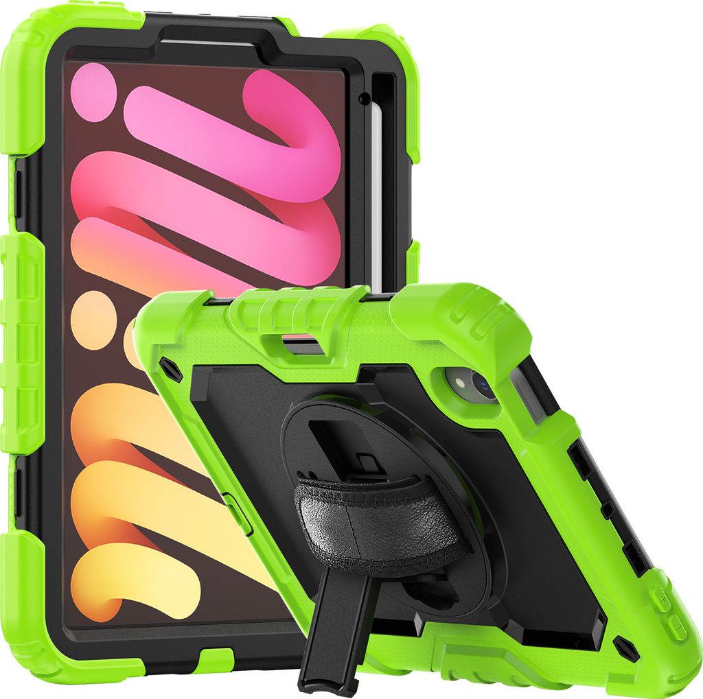 4in1 Tasche für Apple iPad Mini 6 2021 6. Gen. 8.3 Panzerhülle + Gestell